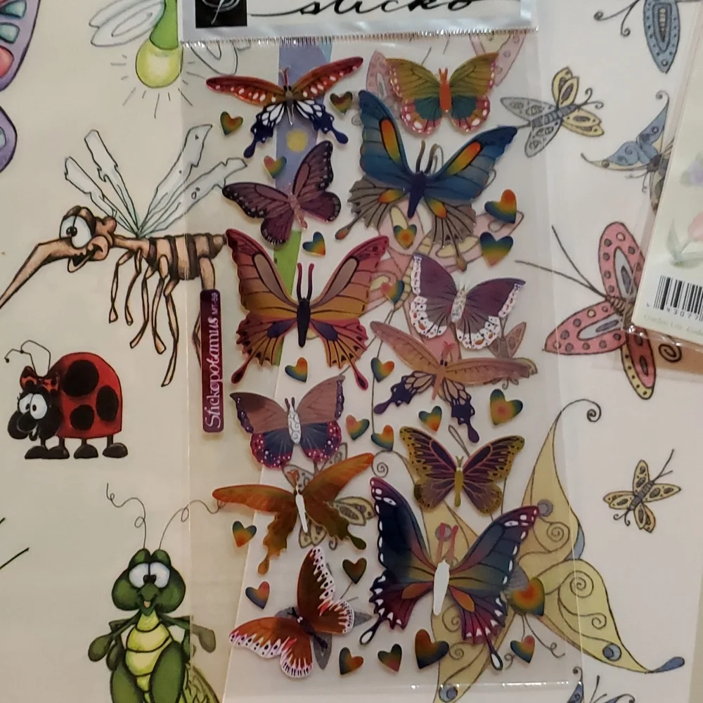 💥Sticker Bundle Lot Bugs Bees Butterflys Dinosaurs Stickers New - Picture 8 of 8